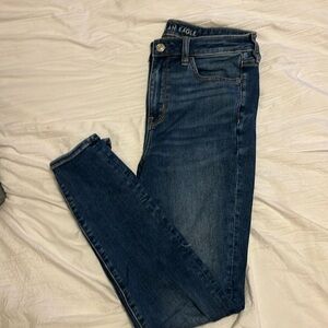 American Eagle high rise Jeggings size 10 blue jean.